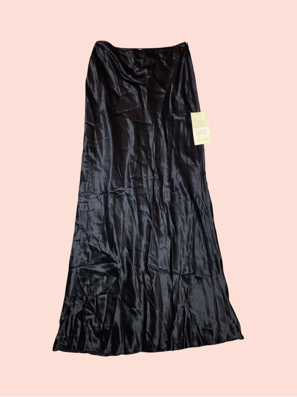 Long Black Silk Skirt
